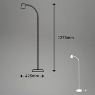Lampy stojące - Briloner Lampa stojąca Skriva, regulowana, GU10, biała - miniaturka - grafika 1
