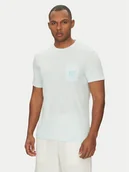 Koszulki męskie - Blend T-Shirt 20718299 Zielony Regular Fit - miniaturka - grafika 1