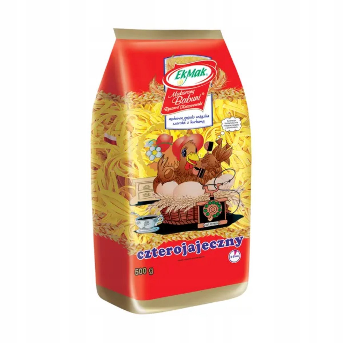 MAKARON BABUNI 4-JAJECZNY WSTĄŻKA SZEROKA EKMAK 500G