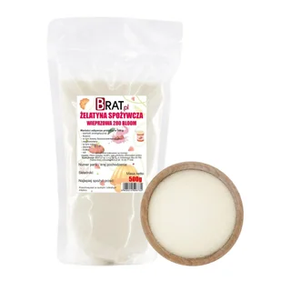 Żelatyna spożywcza wieprzowa 280 Bloom 500g - Kisiel - miniaturka - grafika 1