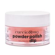 Manicure tytanowy - Cuccio 5535 DIP SYSTEM PUDER Peach 14 g U5535-15 - miniaturka - grafika 1