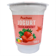 Desery mleczne - Auchan - Jogurt o smaku truskawkowym - miniaturka - grafika 1