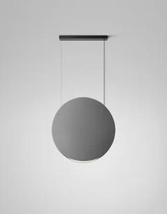 Szara lampa wisząca Noren S/100 oświetlająca przestrzeń w dół - Lampy sufitowe - miniaturka - grafika 1