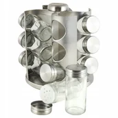 Pojemniki na przyprawy - Stalowy przyprawnik stojak organizer na przyprawy 12el. - miniaturka - grafika 1