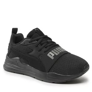 Buty dla dziewczynek - Sneakersy Puma Wired Run Pure Jr 390847 01 Black/Puma Black/Shadow Gray - grafika 1