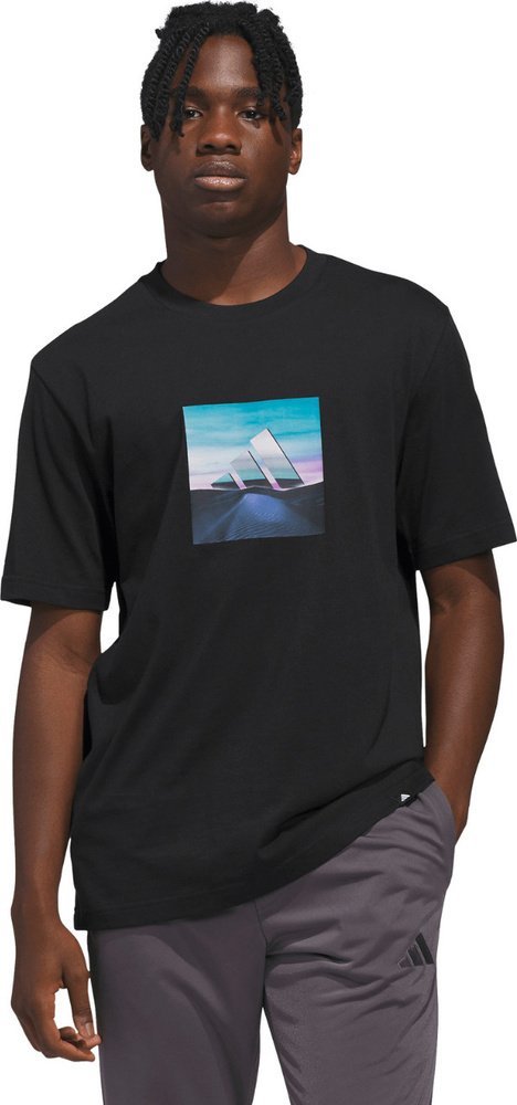 Adidas Koszulka męska adidas Summer Heat Graphic czarna KC9244 2XL