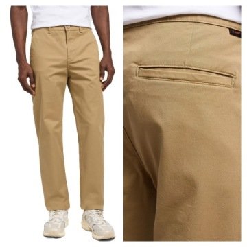 Lee Męskie Spodnie Materiałowe Lee Regular Chino W33 L32