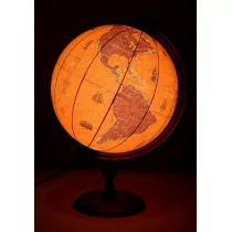 Globus Żaglowce podświetlany drewniana stopka - Globusy - miniaturka - grafika 1