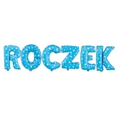 Baby shower i roczek - PAL Zestaw balonów foliowych "Roczek" niebieski w gwiazdki - 40 cm 460294 - miniaturka - grafika 1