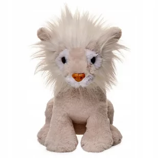 Maskotka Pluszowy Duży Lew Biały Pluszak ZOO - Lalki dla dziewczynek - miniaturka - grafika 1