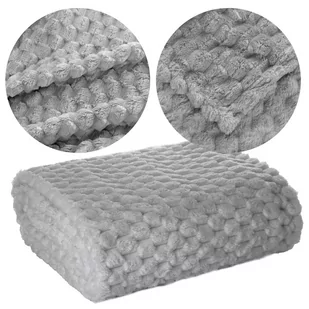 Koc 70 x 160 Flanelowy Design Cindy6 Srebrny - Koce - miniaturka - grafika 1