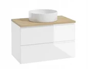 Szafki łazienkowe - Szafka Łazienkowa Wisząca Biały Połysk Modus 60 Cm - miniaturka - grafika 1