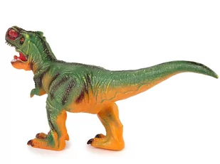 Duża Figurka Dinozaur Tyranozaur Rex Zielono- Pomarańczowy Dźwięk 60 cm Długości - Figurki dla dzieci - miniaturka - grafika 2
