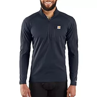 Koszulki męskie - Carhartt Koszulka męska Base Force Midweight Tech Quarter-Zip Layer Top, granatowy, XXL - miniaturka - grafika 1