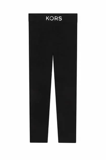 Spodnie i spodenki dla dziewczynek - Michael Kors legginsy dziecięce kolor czarny z nadrukiem - grafika 1