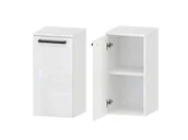 Szafki łazienkowe - Słupek Łazienkowy ATHOS 35 1D D L- Uchwyt Czarny Mat - miniaturka - grafika 1