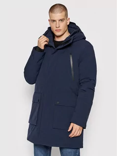 Kurtki męskie - Benetton United Colors Of Parka 275NUN00I Granatowy Regular Fit - grafika 1