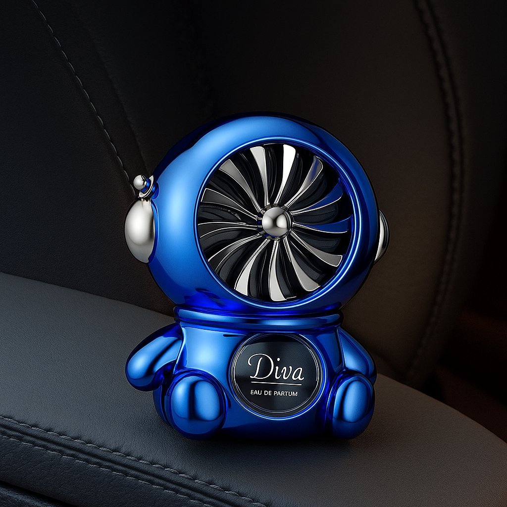 Samochodowy Odświeżacz Powietrza z Turbiną i Figurką – Model „Diva”