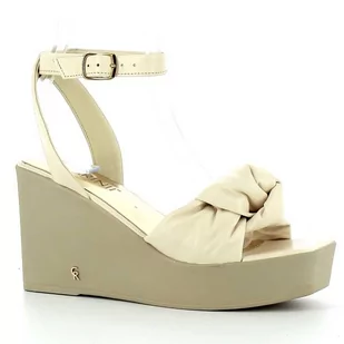 Sandały beżowe na koturnie CARINII - Carinii - Sandały damskie - miniaturka - grafika 1