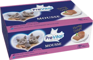 Mokra karma dla kociąt o smaku oceanicznej ryby i cielęciny 12x85g Multibox PreVital - Mokra karma dla kotów Mokra karma dla kociąt o smaku oceanicznej ryby i cielęciny 12x85g Multibox PreVital - Mokra karma dla kotów - miniaturka - grafika 1