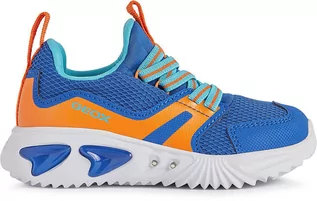 Buty dla dziewczynek - Geox Sneakersy "Assister" w kolorze pomarańczowo-niebieskim - grafika 1
