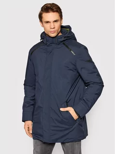 Kurtki męskie - Bugatti Parka 875313 81219 Granatowy Regular Fit - grafika 1