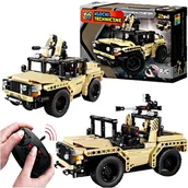 Zabawki zdalnie sterowane - KLOCKI TECHNICZNE R/C AUTO SAMOCHÓD WOJSKOWY 2w1 STEROWANE KONSTRUKCYJNE - miniaturka - grafika 1