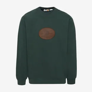TIMBERLAND BLUZA LEATHER BADGE CREWNECK SWEATSHIRT - Timberland - Bluzy męskie - miniaturka - grafika 1
