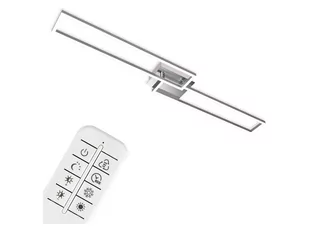 Briloner Lampa sufitowa LED 3145-018 z pilotem, chrom - Lampy sufitowe - miniaturka - grafika 1