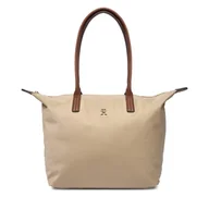 Torebki damskie - Torebka Tommy Hilfiger Popette Tote AW0AW17711 Brązowy - miniaturka - grafika 1