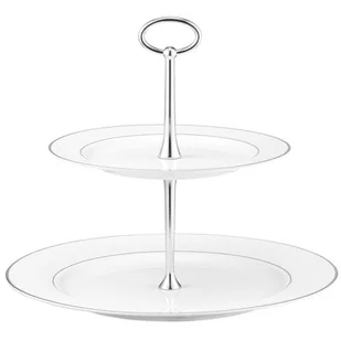 Dwupoziomowa Patera Aura Silver Ambition - Tace i patery - miniaturka - grafika 1