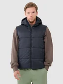 Kurtki męskie - 4F Bezrękawnik puchowy z wypełnieniem syntetycznym męski - czarny 3XL - miniaturka - grafika 1