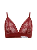 Biustonosze - Tommy Hilfiger Biustonosz damski na fiszbinach Kobiety Koronka czerwony jednolity, S - miniaturka - grafika 1
