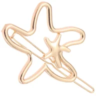 Ozdoby do włosów - Spinka Wsuwka Złota do Włosów Ozdobna Rozgwiazda Metalowa Lekka Wytrzymała - miniaturka - grafika 1