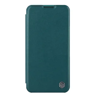 Nillkin Qin Leather Pro Case etui iPhone 14 Plus osłona na aparat kabura pokrowiec obudowa z klapką zielony - Etui i futerały do telefonów - miniaturka - grafika 2