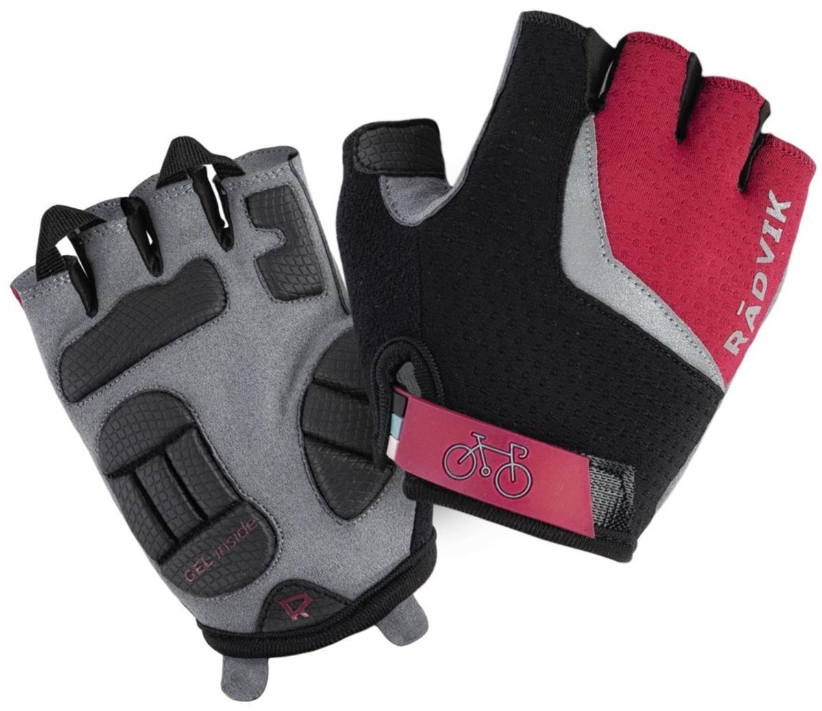 Radvik, dziewczęce rękawice rowerowe, Runde JR, r. 6L, różowy