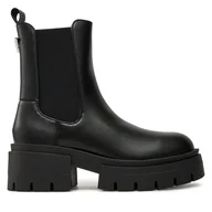 Botki damskie - Sztyblety Guess Charlotte FLFCHT ELE10 Czarny - miniaturka - grafika 1