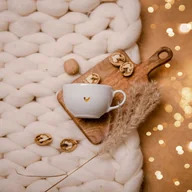 Filiżanki - Filiżanka 250 ml ze spodkiem -  ZŁOTE SERCE - miniaturka - grafika 1