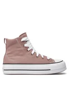 Trampki damskie - Converse Trampki Chuck Taylor All Star Padded Lift Platform A11536C Brązowy - miniaturka - grafika 1
