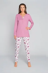 Miękka bawełniana piżama damska z długim rękawem i długą nogawką gazania italian fashion-s - Piżamy damskie - miniaturka - grafika 1