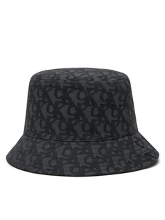 Calvin Klein Jeans Kapelusz Logo Jacquard Bucket Hat LV04K5059G Czarny - Czapki damskie - miniaturka - grafika 1