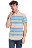 Koszule męskie - Koszula Męska Krótki Rękaw Wrangler Ss 1 Pkt Button Down Light Indigo W5J21Gx4E-S - miniaturka - grafika 1