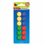 Magnesy - Starpak Magnes mix kolorów śr 22 mm 12el - miniaturka - grafika 1