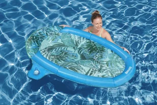 Dmuchany Materac Tropical 171x94cm BESTWAY Siateczkowe dno + Oparcie + Uchwyt na napój - Baseny ogrodowe - miniaturka - grafika 5