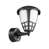 Lampy ogrodowe - Kinkiet 1xe27 z czujnikiem maclean mce518 b, czujnik na podczerwień, max. obciążenie 60w, ip65, kolor czarny MCE518 B - miniaturka - grafika 1