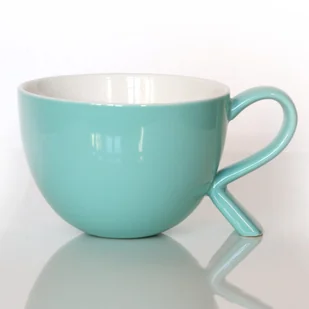 Kubek/miseczka z nóżką miętowy – eleganckie naczynie na kawę herbatę przekąskę, wyjątkowy design - Kubki - miniaturka - grafika 1