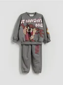 Bluzy i sweterki niemowlęce - Reserved - Bawełniany komplet Looney Tunes - ciemnoszary - miniaturka - grafika 1
