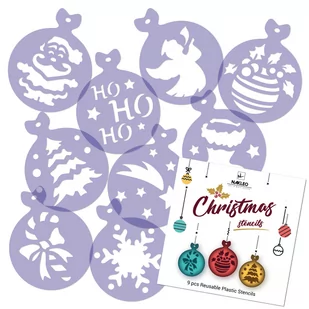 Nakleo Zestaw szablonów do dekoracji ciasteczek Boże Narodzenie #2 - 9x9cm - Ozdoby bożonarodzeniowe - miniaturka - grafika 1