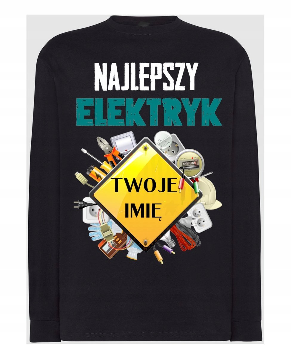Longsleeve Najlepszy Elektryk Twoje Imię L