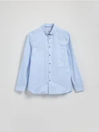 Koszule męskie - Reserved - Bawełniana koszula regular fit - jasnoniebieski - miniaturka - grafika 1